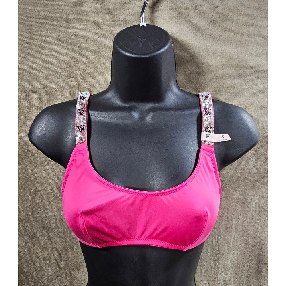 Victorias Secret Very Sexy Shine Strap Unlined Scoop Bra Pink S 11229141